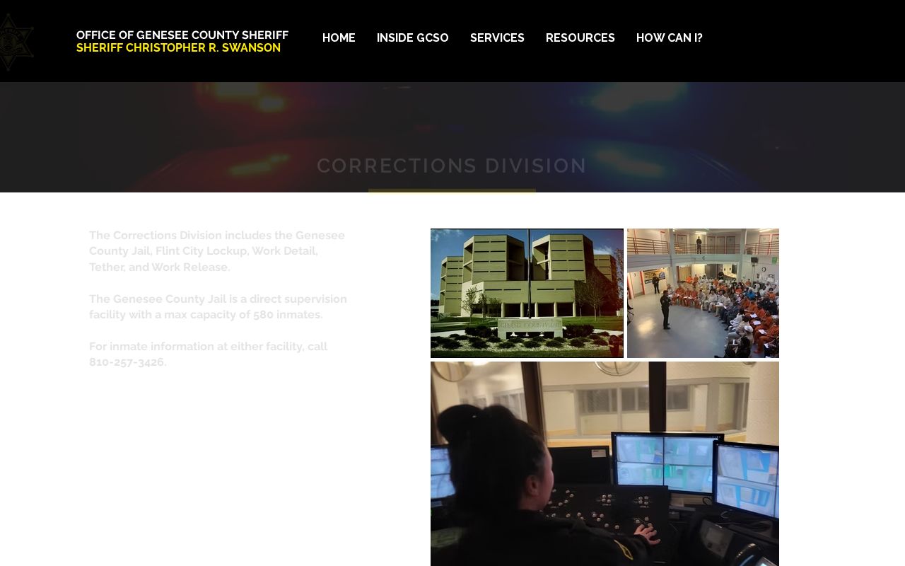 Flint Township resident lookup reference for Genesee County jail corrections